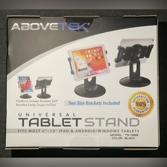 AboveTEK 360° Rotating Tablet Stand, Fits 6"-13" (Diagonal) Tablet Holder - NWT - Picture 9 of 10